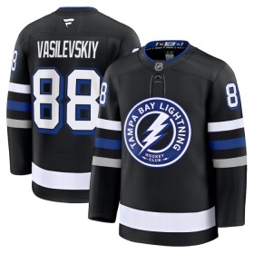 Tampa Bay Lightning Dresy Fanatics Premium Andrei Vasilevskiy 2024-25 Černá Třetí - Pánské